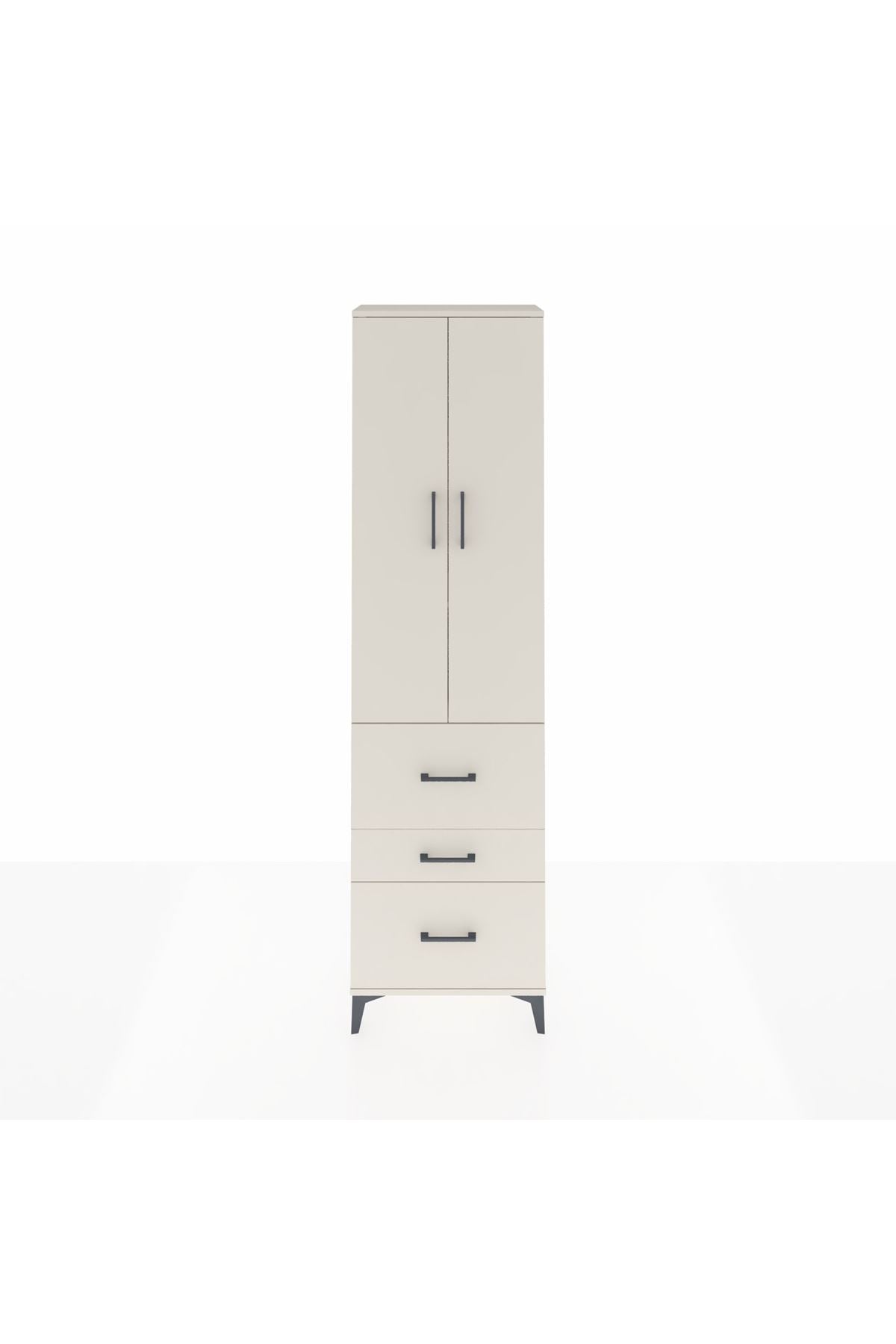Arges Dolap 3 Raflı 3 Çekmeceli 2 Kapaklı 60x30x221 - S29M074V1A