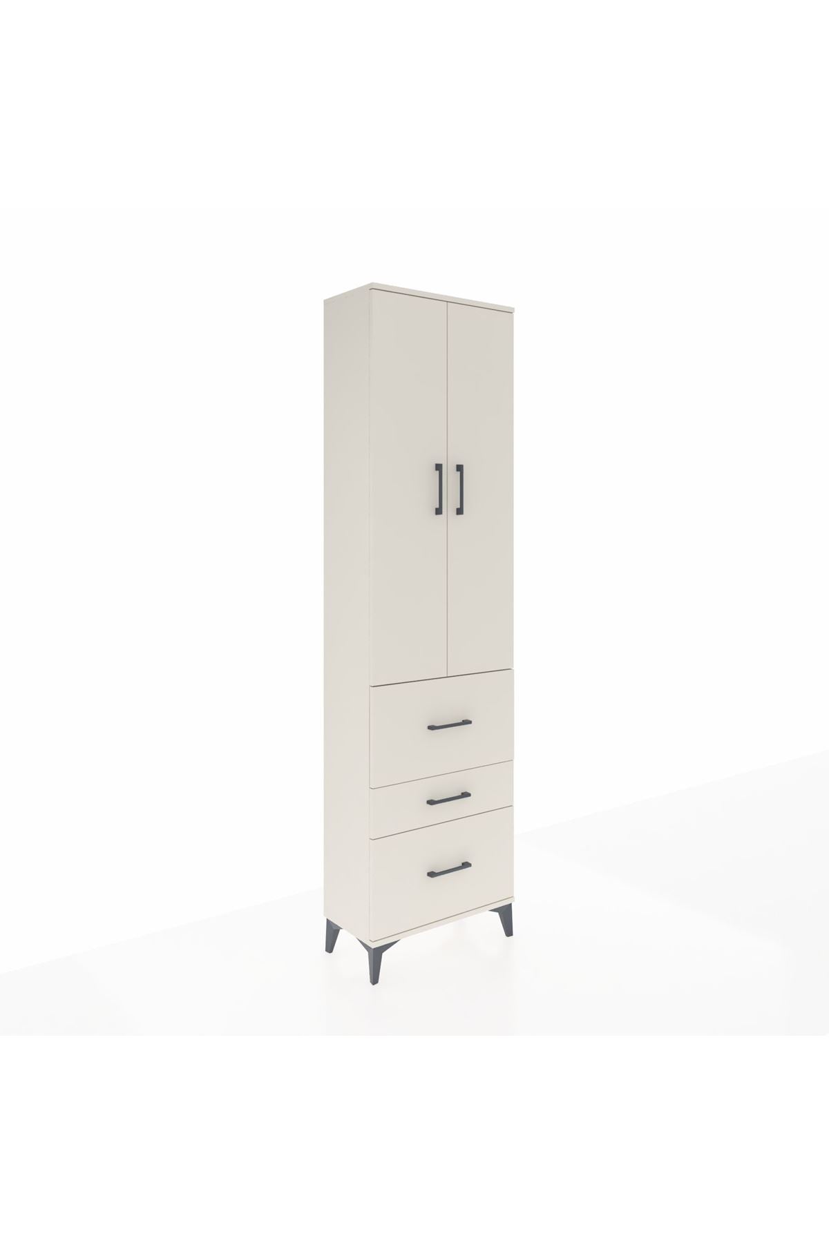 Arges Dolap 3 Raflı 3 Çekmeceli 2 Kapaklı 60x30x221 - S29M074V1A