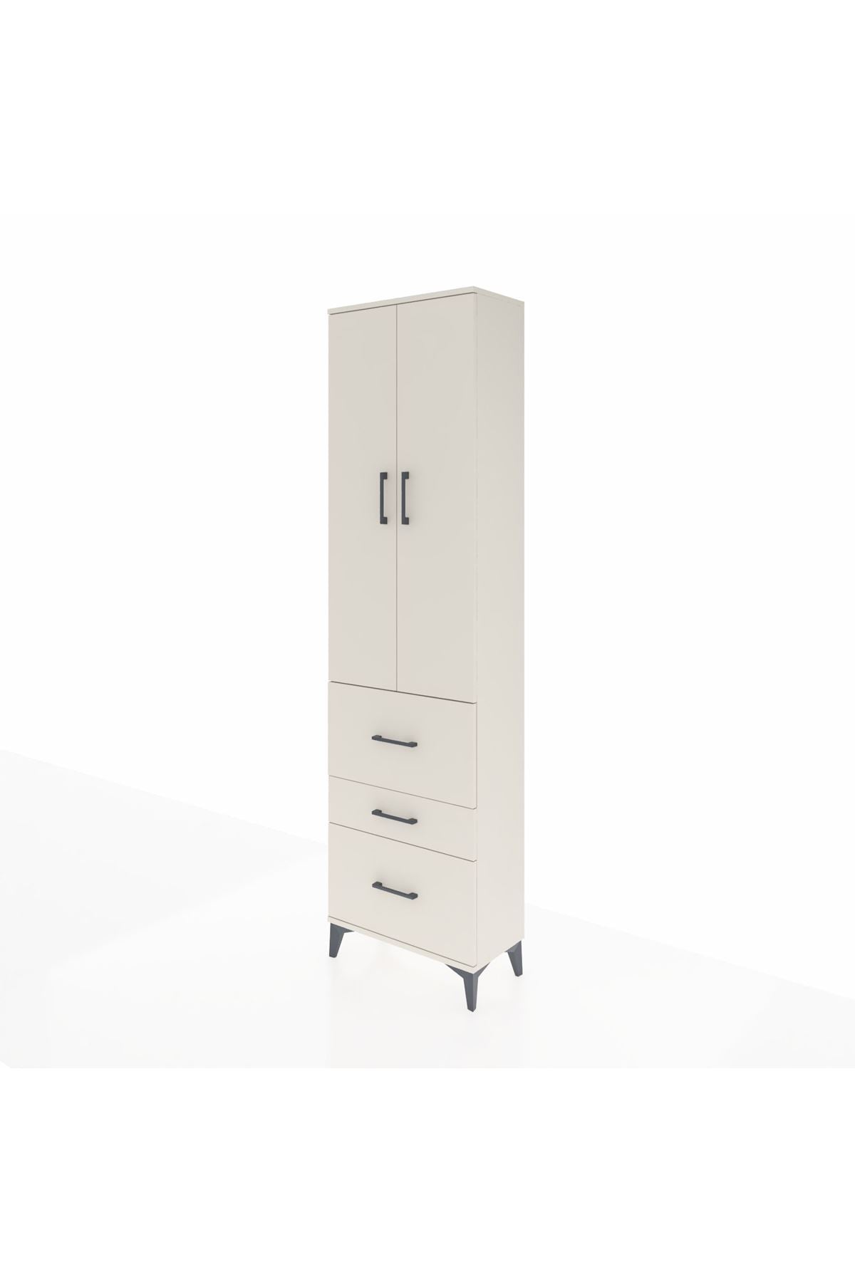 Arges Dolap 3 Raflı 3 Çekmeceli 2 Kapaklı 60x30x221 - S29M074V1A