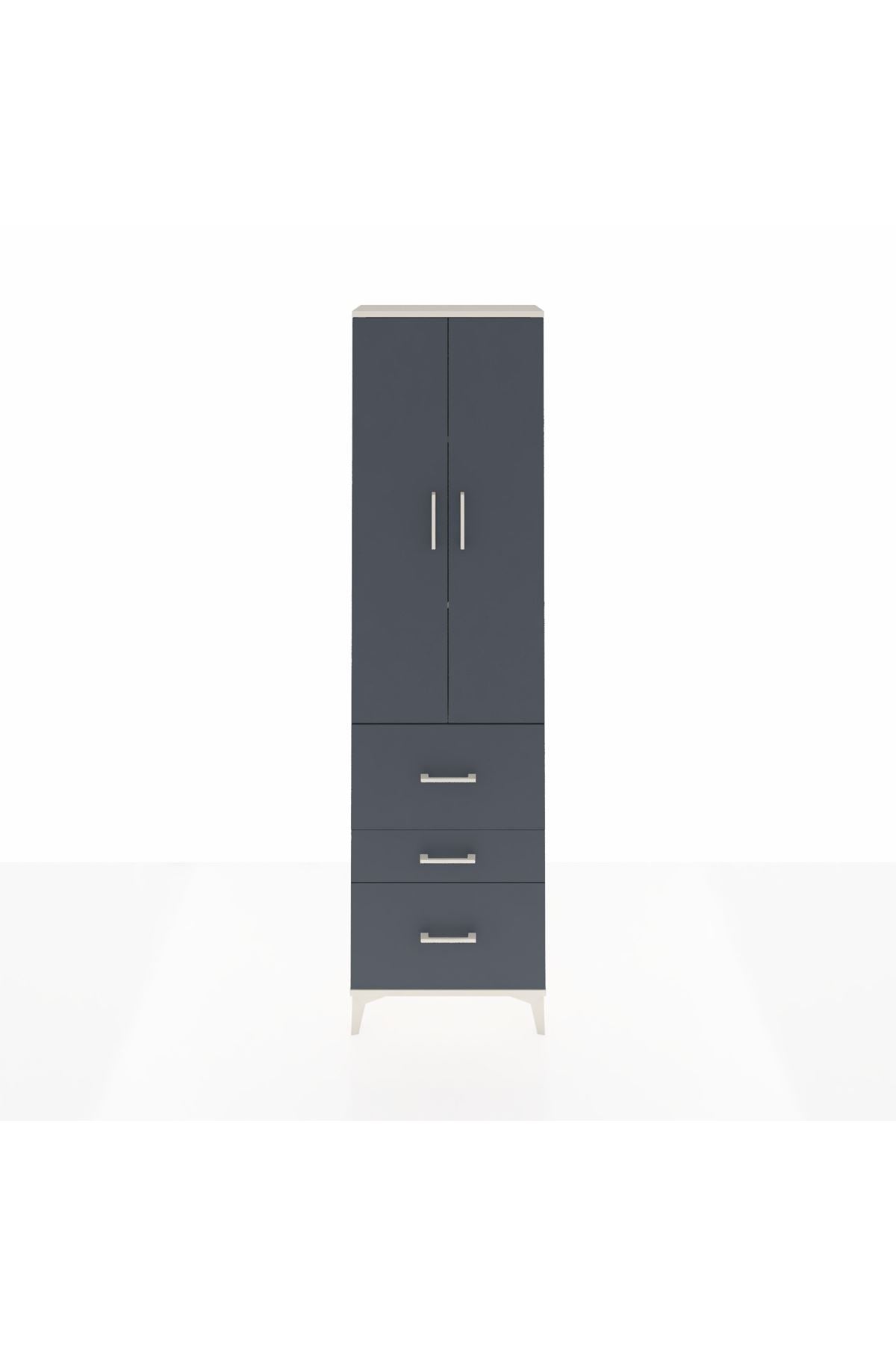 Arges Dolap 3 Raflı 3 Çekmeceli 2 Kapaklı 60x30x221 - S29M074V2A