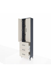 Arges Dolap 3 Raflı 3 Çekmeceli 2 Kapaklı 60x30x221 - S29M074V4A