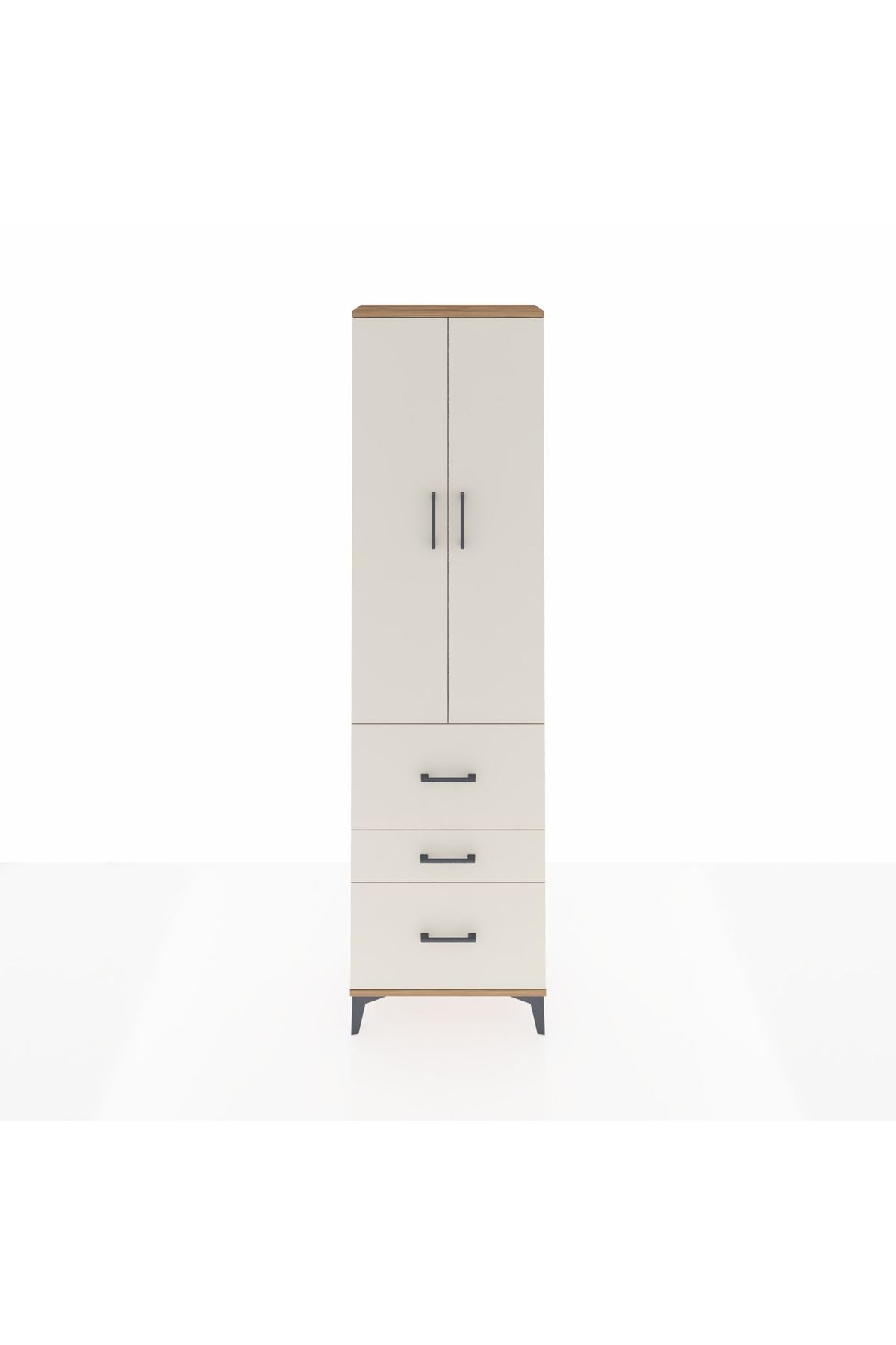 Arges Dolap 3 Raflı 3 Çekmeceli 2 Kapaklı 60x30x221 - S29M074V7A
