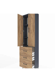 Arges Dolap 3 Raflı 3 Çekmeceli 2 Kapaklı 60x30x221 - S29M074V6A