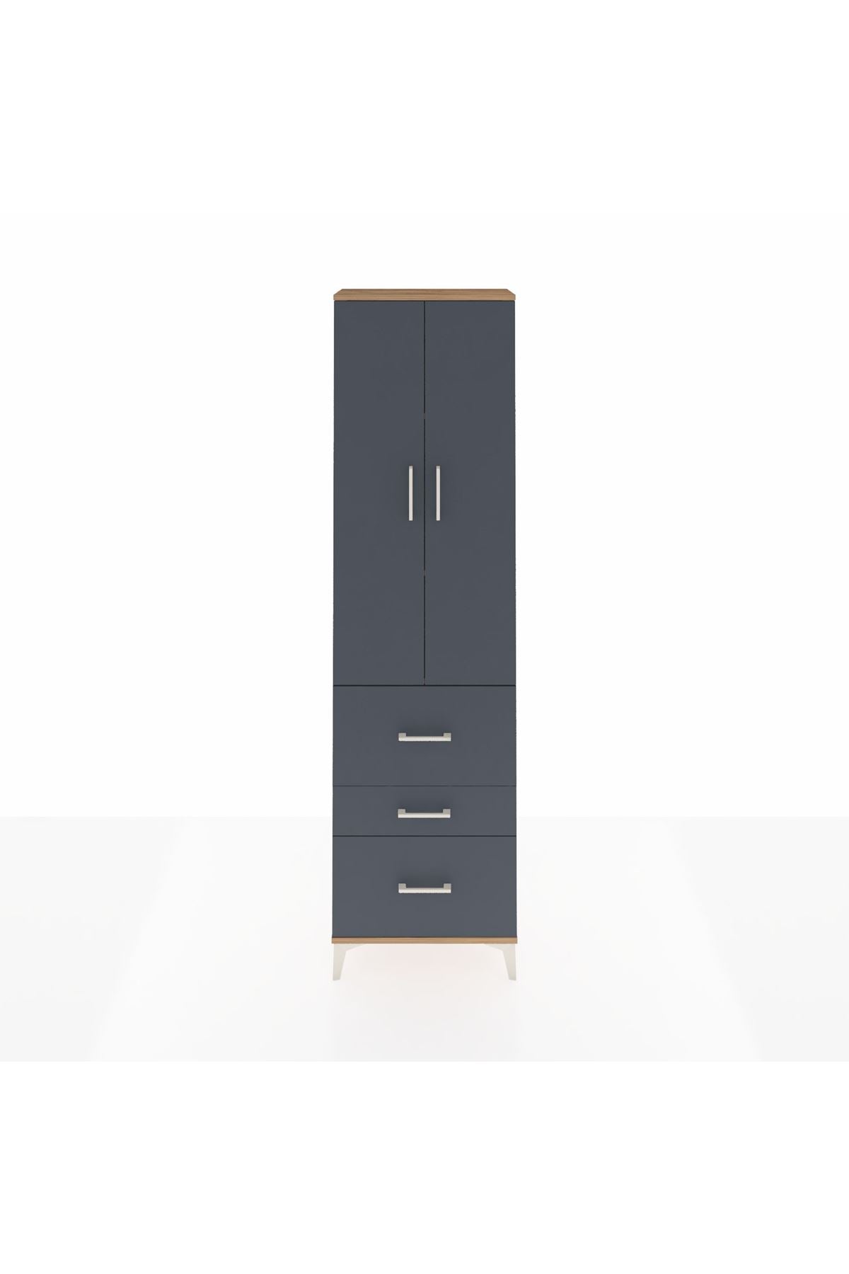 Arges Dolap 3 Raflı 3 Çekmeceli 2 Kapaklı 60x30x221 - S29M074V8A