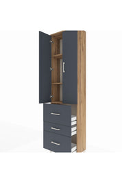 Arges Dolap 3 Raflı 3 Çekmeceli 2 Kapaklı 60x30x221 - S29M074V8A