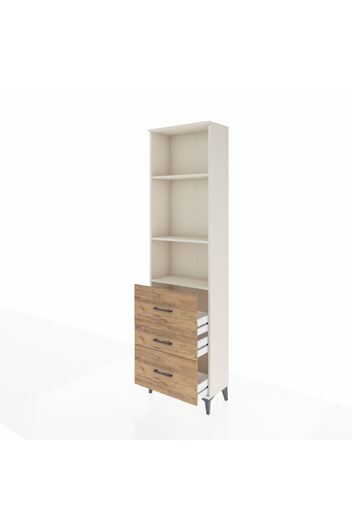 Arges Dolap 3 Raflı 3 Çekmeceli 60x30x221 - S29M075V3A