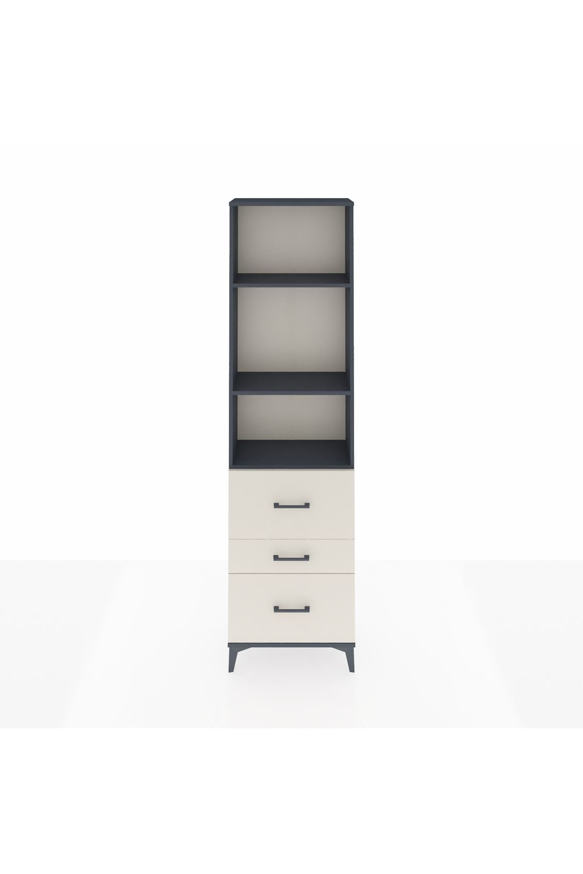 Arges Dolap 3 Raflı 3 Çekmeceli 60x30x221 - S29M075V4A