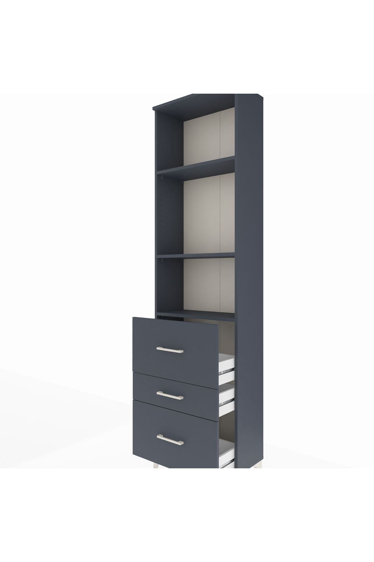 Arges Dolap 3 Raflı 3 Çekmeceli 60x30x221 - S29M075V5A