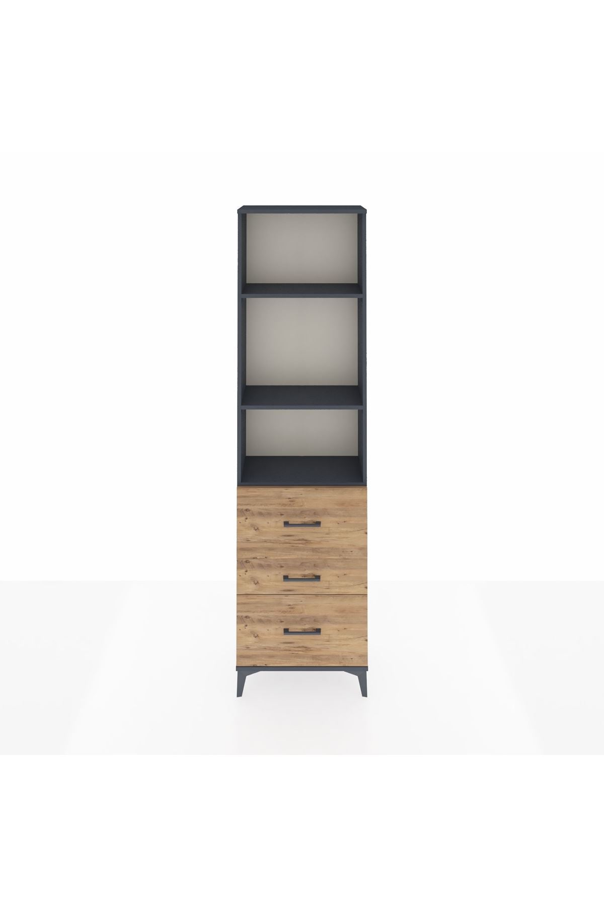 Arges Dolap 3 Raflı 3 Çekmeceli 60x30x221 - S29M075V6A