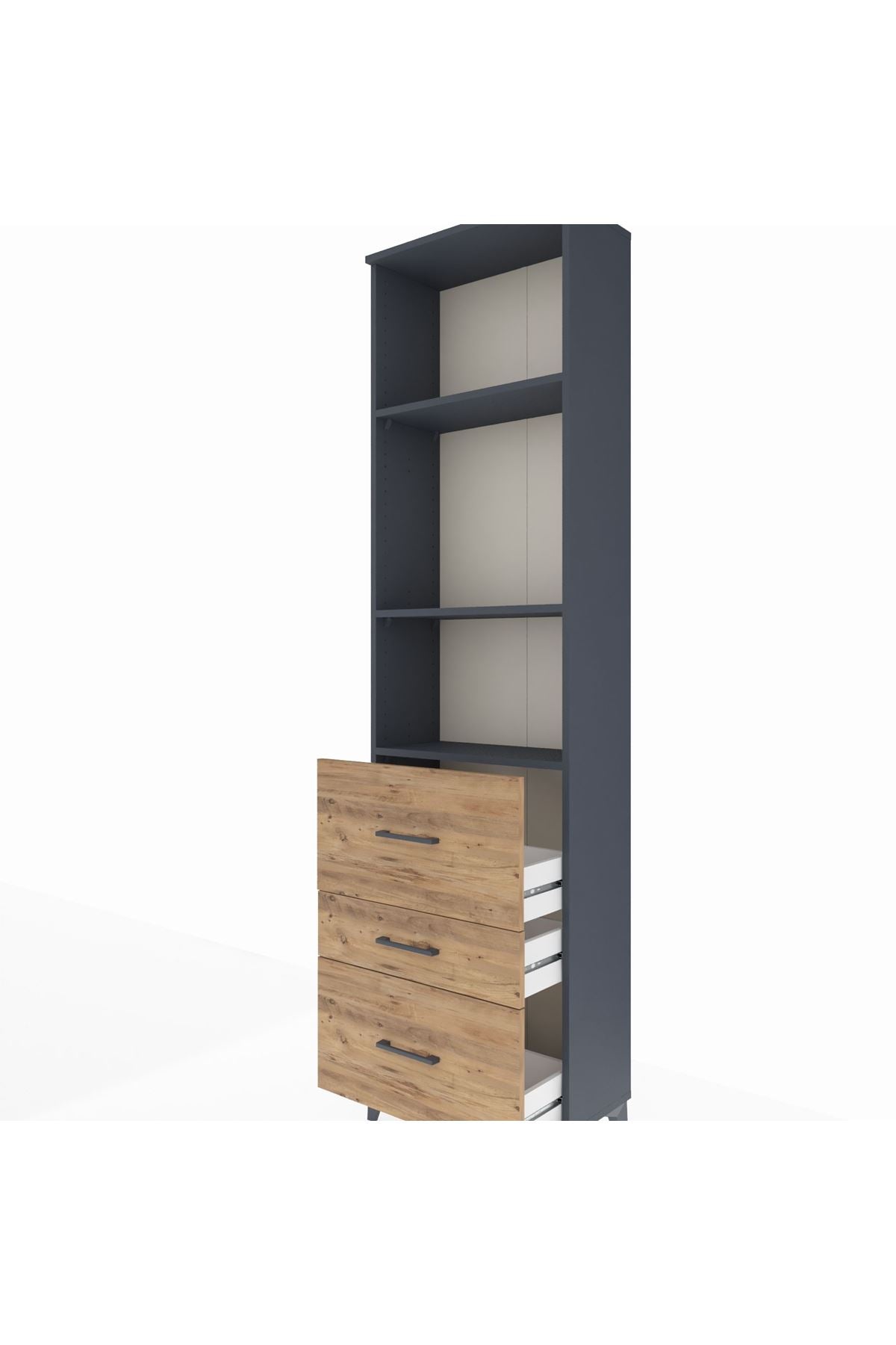 Arges Dolap 3 Raflı 3 Çekmeceli 60x30x221 - S29M075V6A