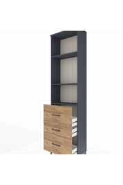 Arges Dolap 3 Raflı 3 Çekmeceli 60x30x221 - S29M075V6A