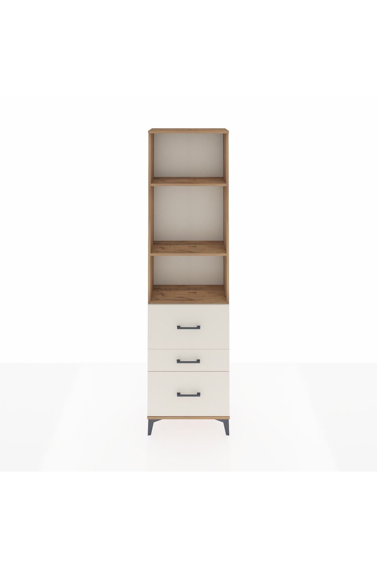 Arges Dolap 3 Raflı 3 Çekmeceli 60x30x221 - S29M075V7A