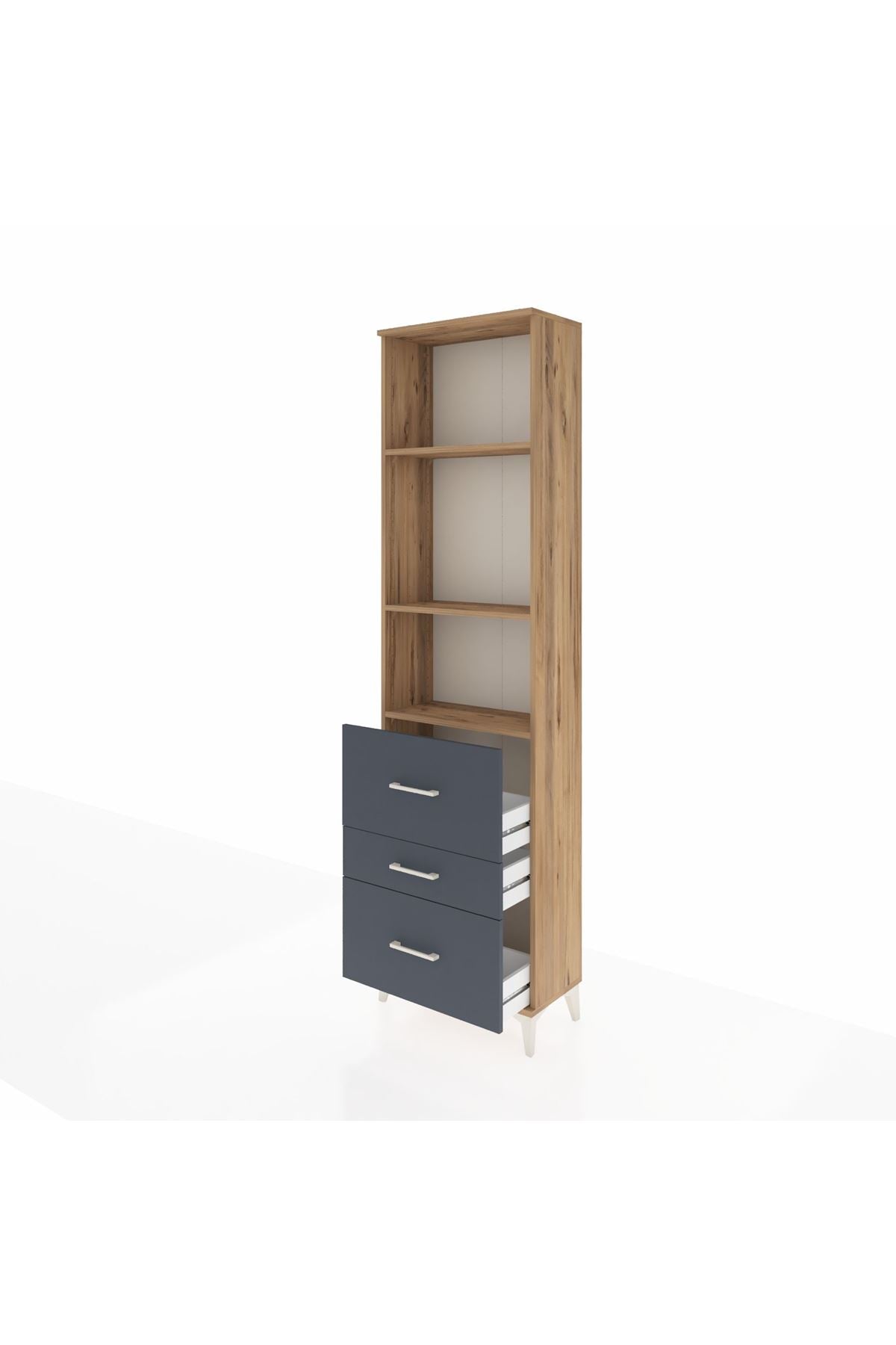 Arges Dolap 3 Raflı 3 Çekmeceli 60x30x221 - S29M075V8A