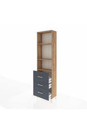 Arges Dolap 3 Raflı 3 Çekmeceli 60x30x221 - S29M075V8A
