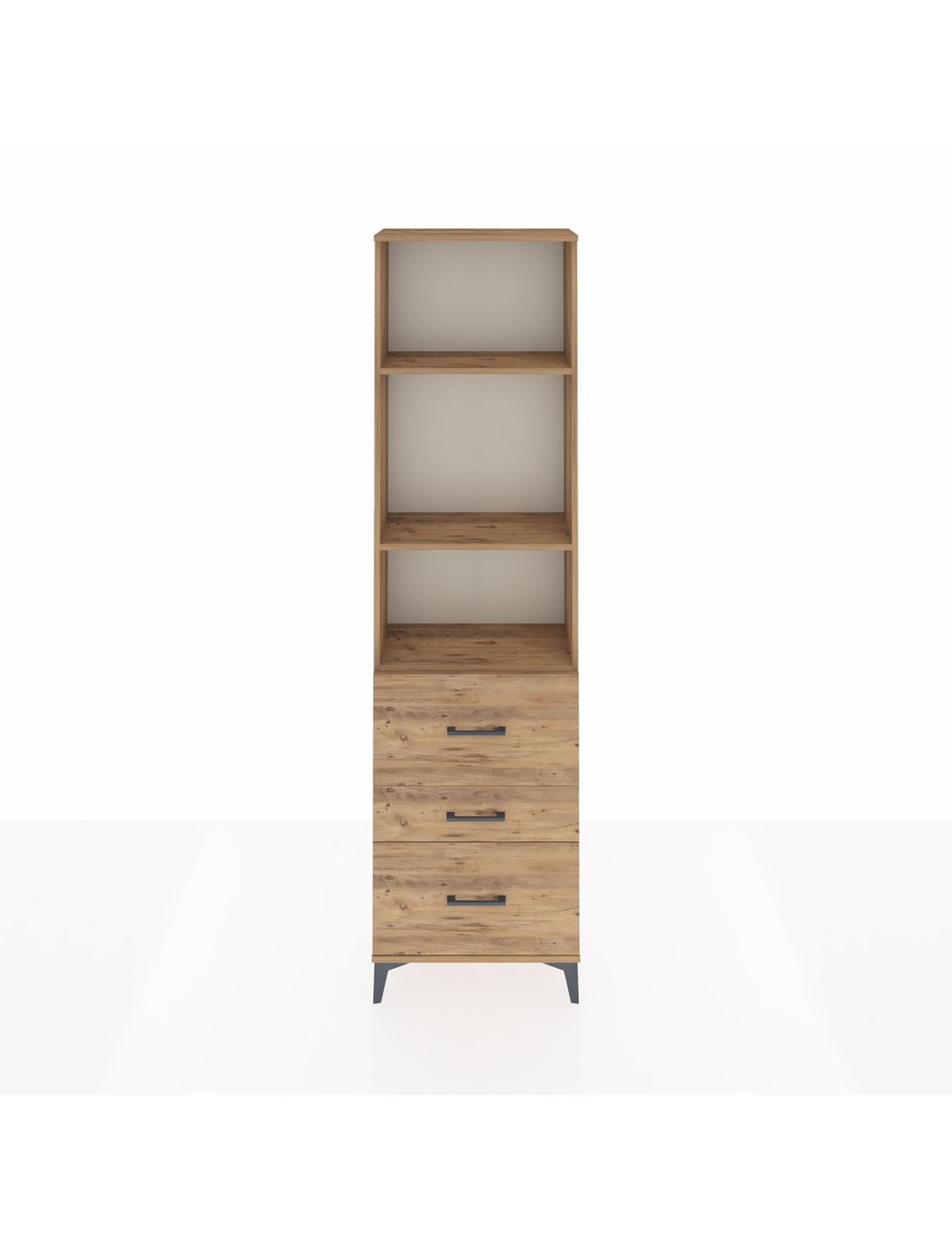 Arges Dolap 3 Raflı 3 Çekmeceli 60x30x221 - S29M075V9A