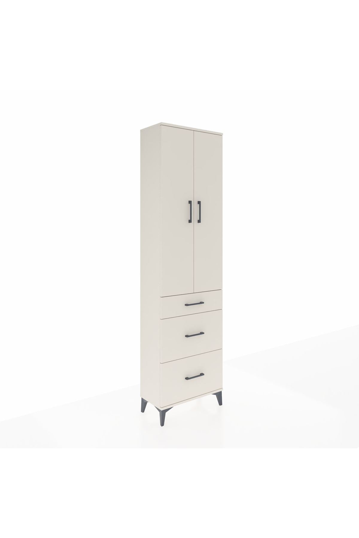 Arges Dolap 2 Raflı 3 Çekmeceli Tek Askılı 60x30x221 - S29M076V1A