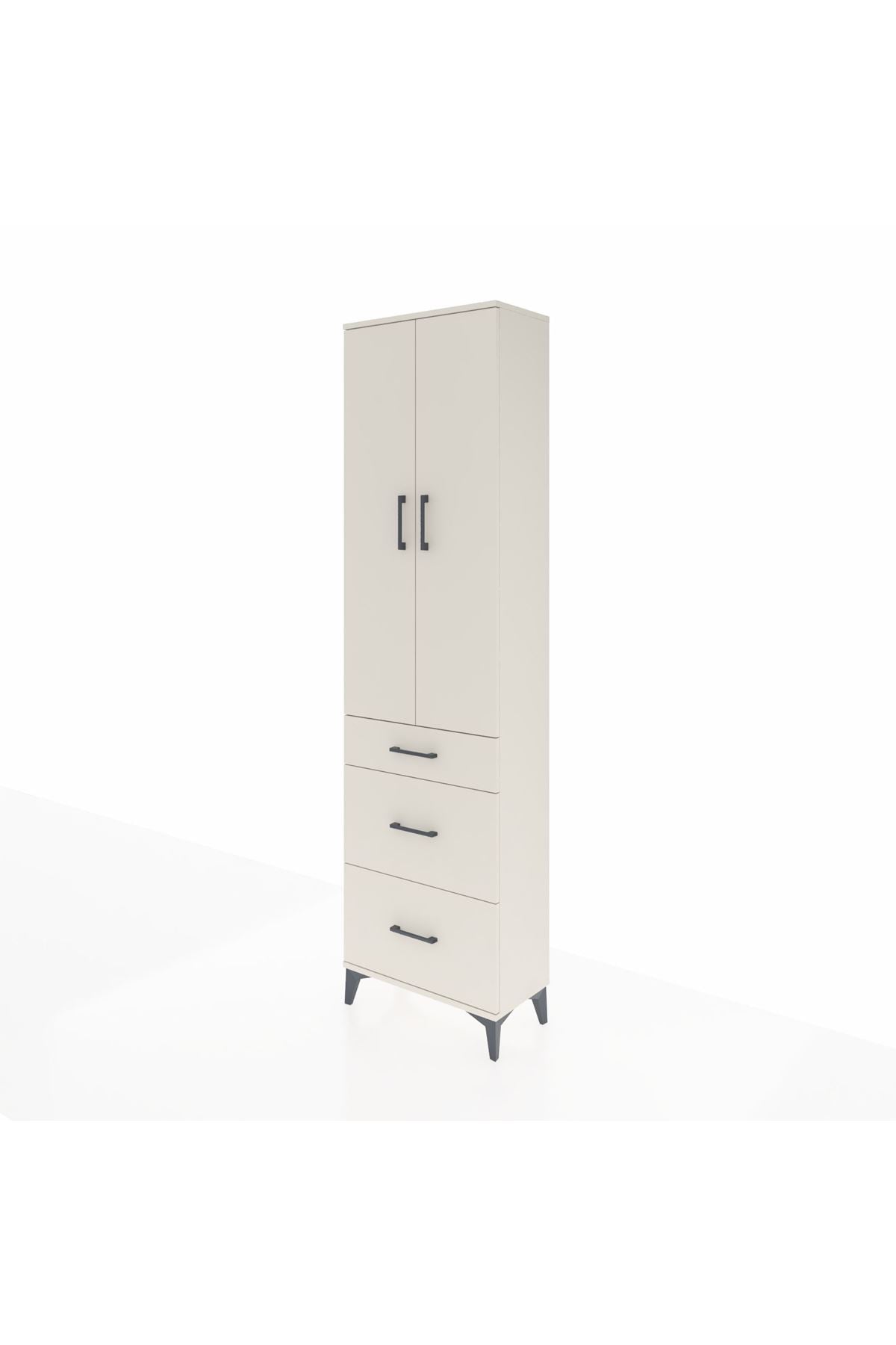 Arges Dolap 2 Raflı 3 Çekmeceli Tek Askılı 60x30x221 - S29M076V1A