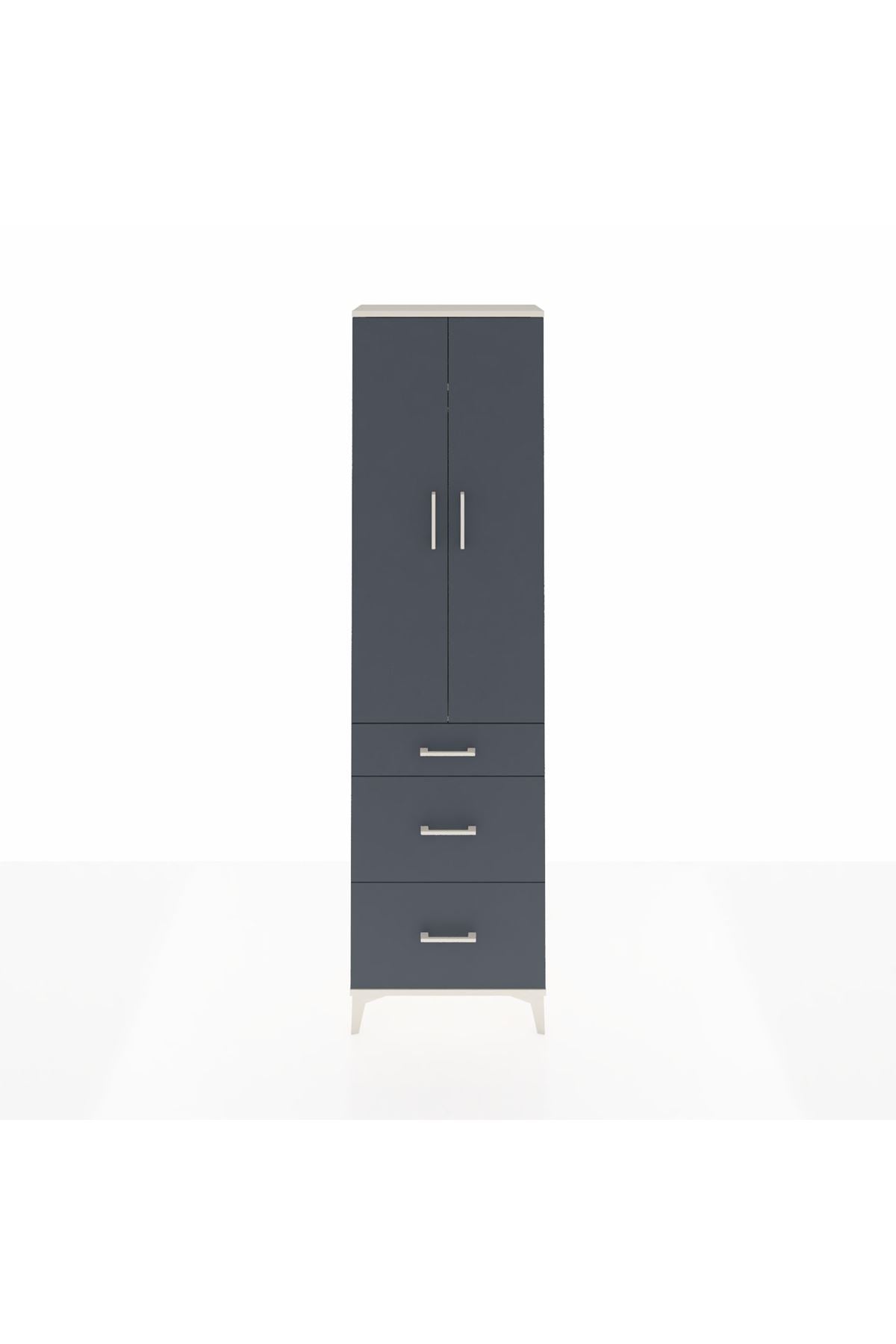 Arges Dolap 2 Raflı 3 Çekmeceli Tek Askılı 60x30x221 - S29M076V2A
