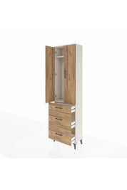 Arges Dolap 2 Raflı 3 Çekmeceli Tek Askılı 60x30x221 - S29M076V3A
