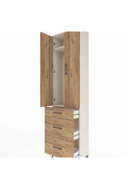 Arges Dolap 2 Raflı 3 Çekmeceli Tek Askılı 60x30x221 - S29M076V3A