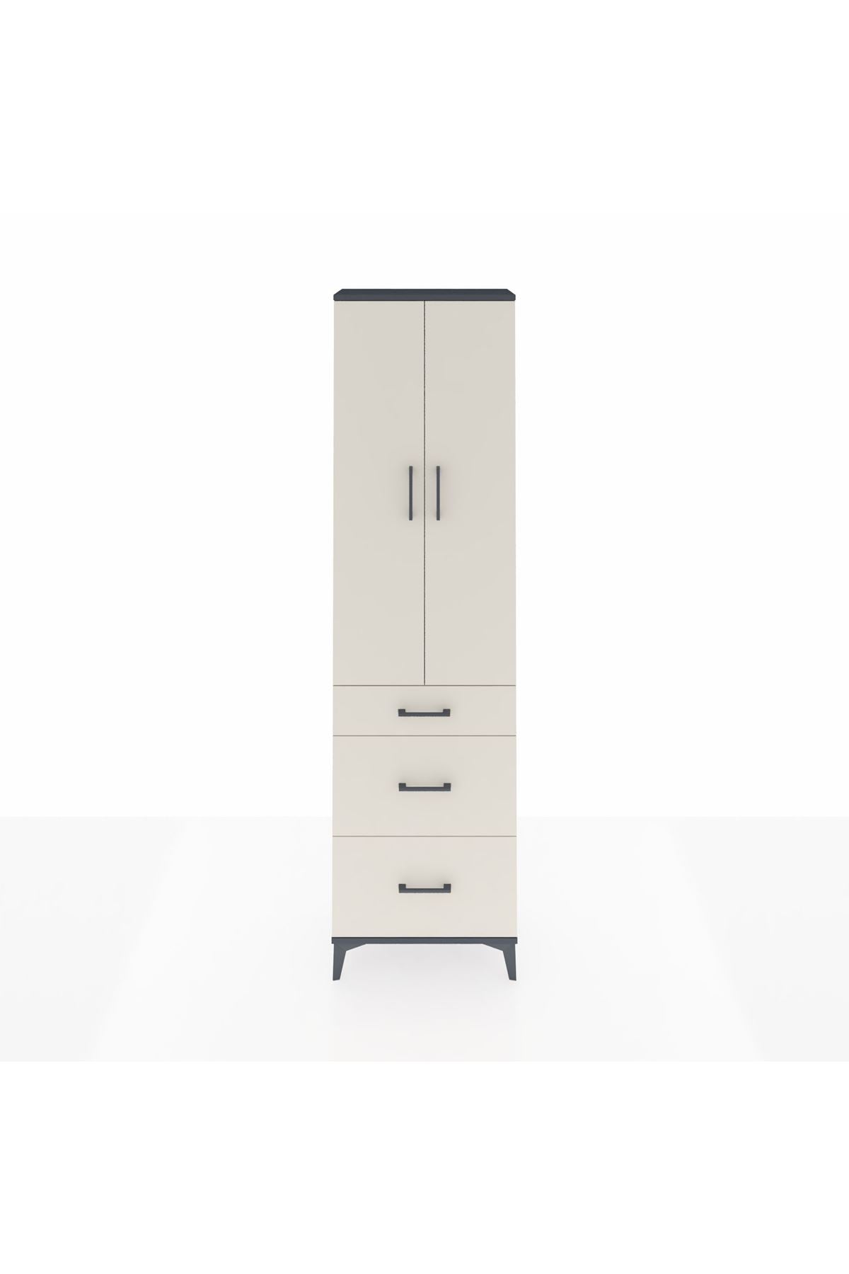 Arges Dolap 2 Raflı 3 Çekmeceli Tek Askılı 60x30x221 - S29M076V4A