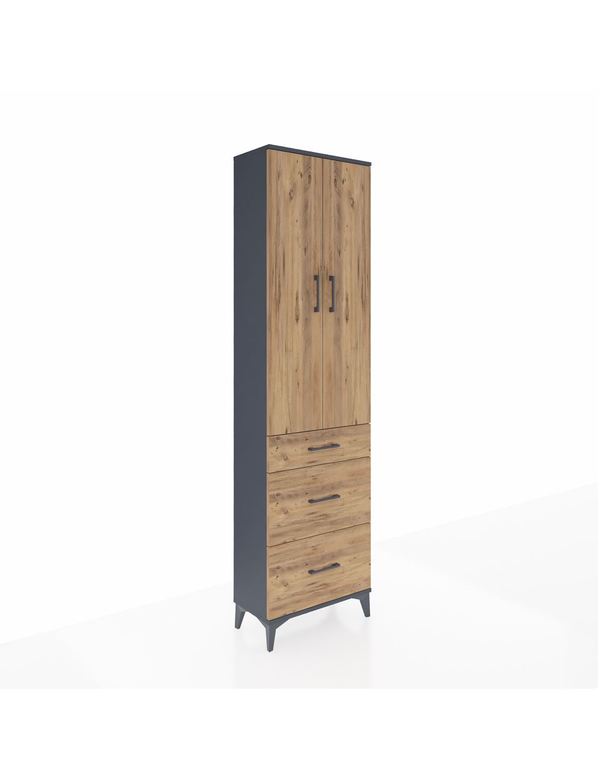 Arges Dolap 2 Raflı 3 Çekmeceli Tek Askılı 60x30x221 - S29M076V6A