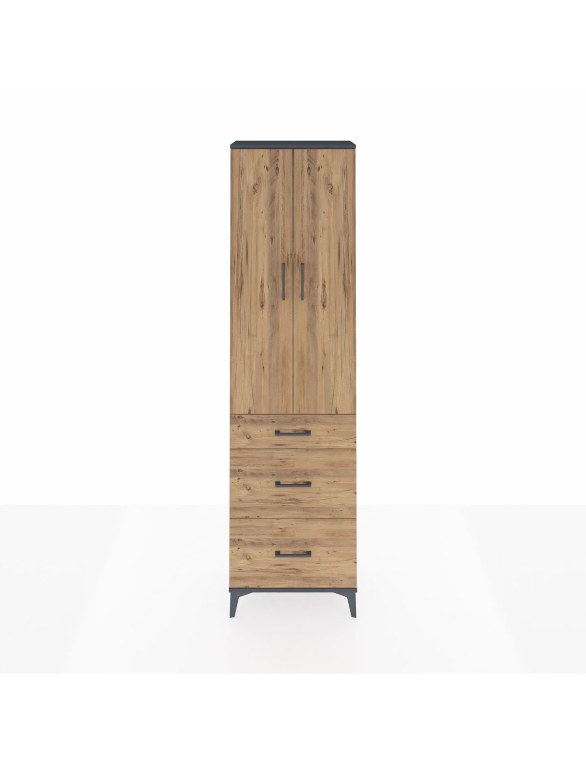 Arges Dolap 2 Raflı 3 Çekmeceli Tek Askılı 60x30x221 - S29M076V6A
