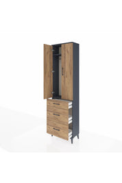 Arges Dolap 2 Raflı 3 Çekmeceli Tek Askılı 60x30x221 - S29M076V6A