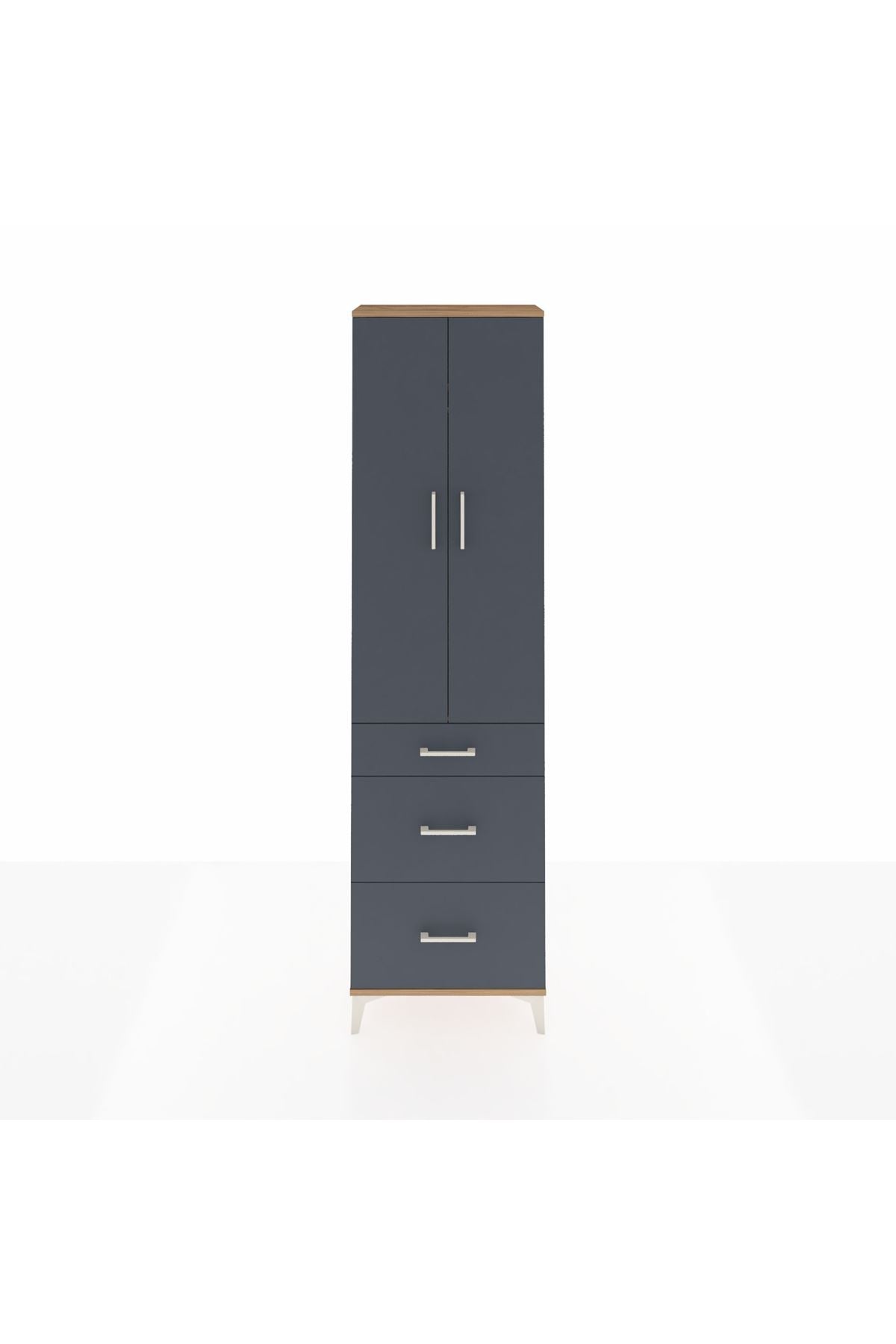 Arges Dolap 2 Raflı 3 Çekmeceli Tek Askılı 60x30x221 - S29M076V8A