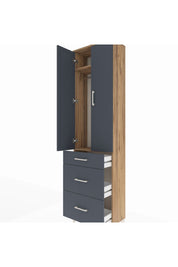 Arges Dolap 2 Raflı 3 Çekmeceli Tek Askılı 60x30x221 - S29M076V8A