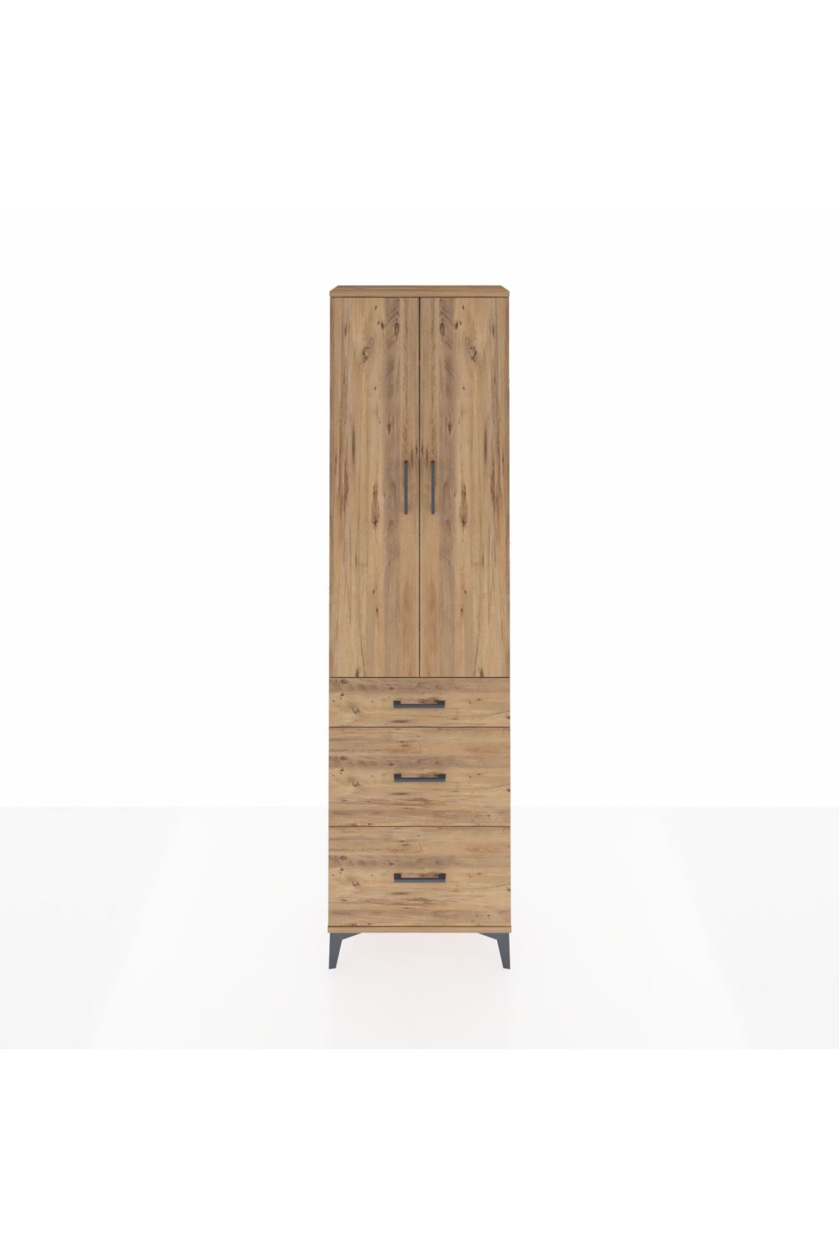 Arges Dolap 2 Raflı 3 Çekmeceli Tek Askılı 60x30x221 - S29M076V9A