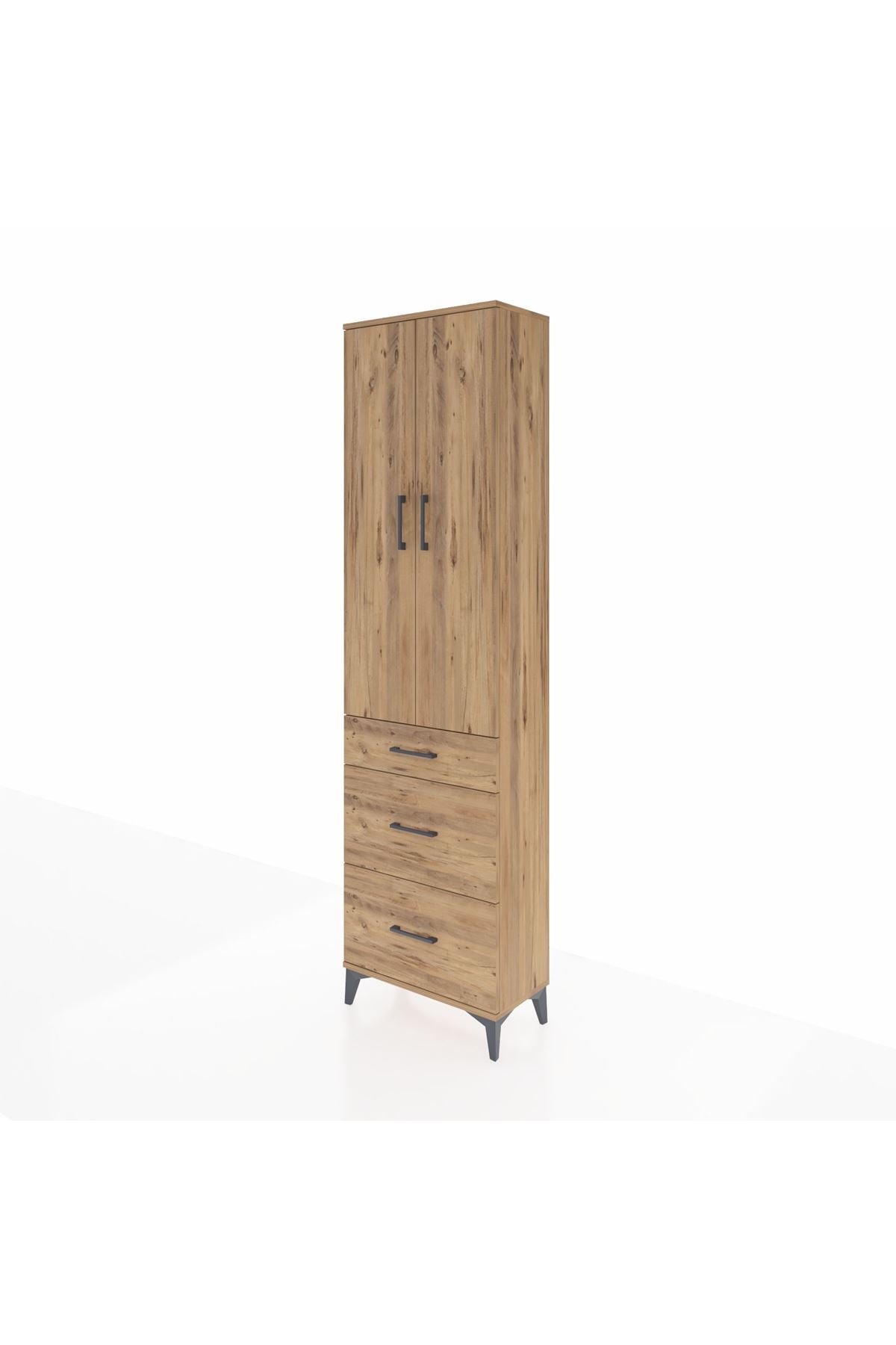 Arges Dolap 2 Raflı 3 Çekmeceli Tek Askılı 60x30x221 - S29M076V9A