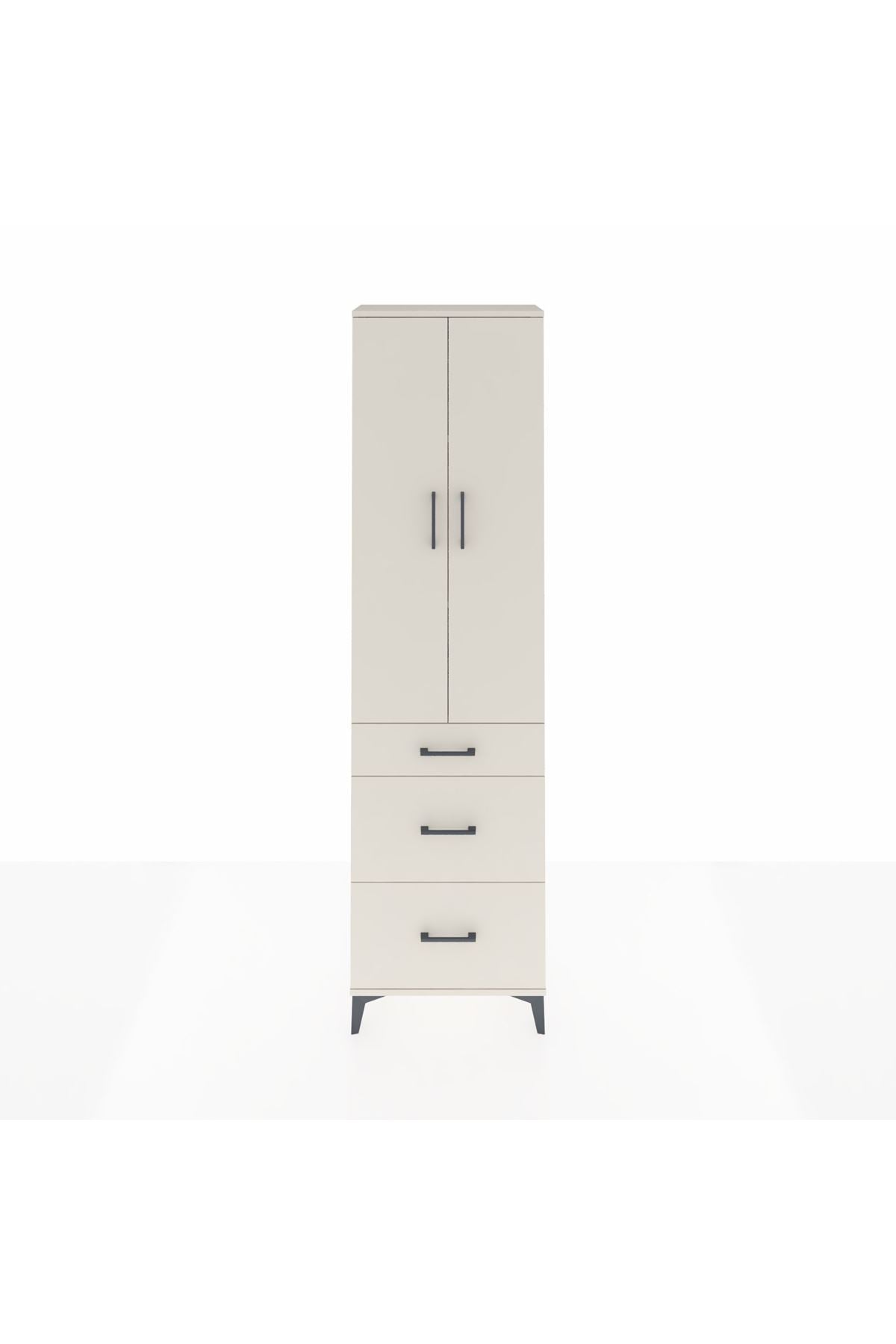 Arges Dolap 3 Raflı 3 Çekmeceli 2 Kapaklı 60x30x221 - S29M077V1A