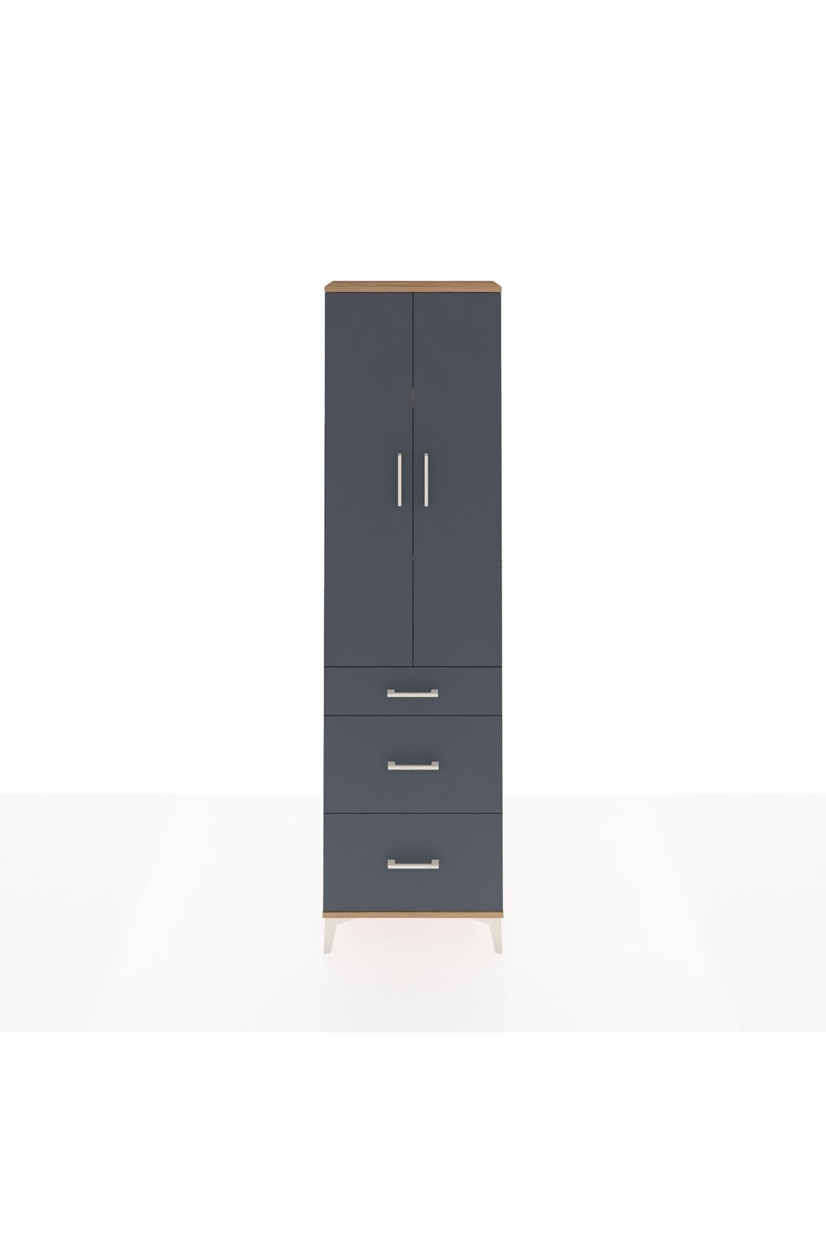 Arges Dolap 3 Raflı 3 Çekmeceli 2 Kapaklı 60x30x221 - S29M077V8A