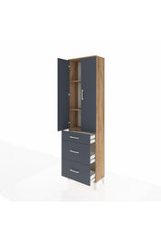 Arges Dolap 3 Raflı 3 Çekmeceli 2 Kapaklı 60x30x221 - S29M077V8A