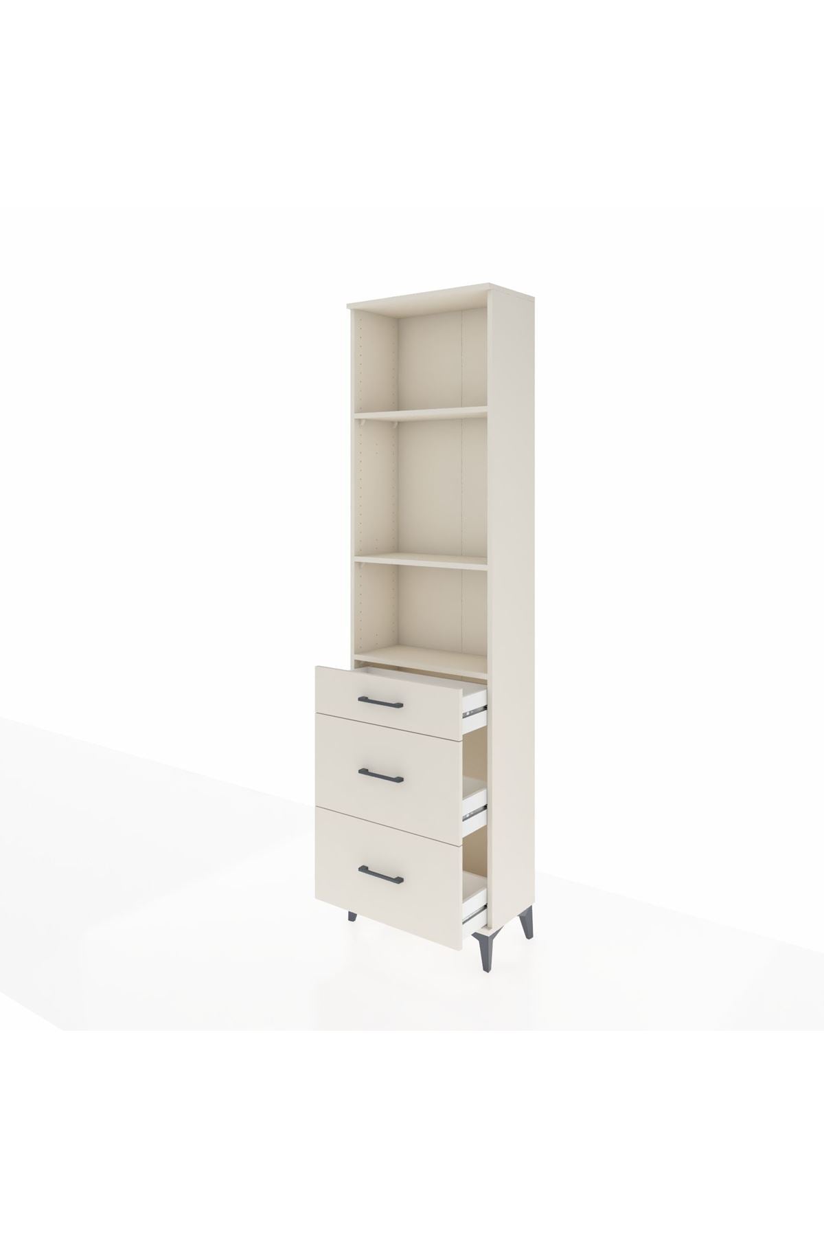Arges Dolap 3 Raflı 3 Çekmeceli 60x30x221 - S29M078V1A