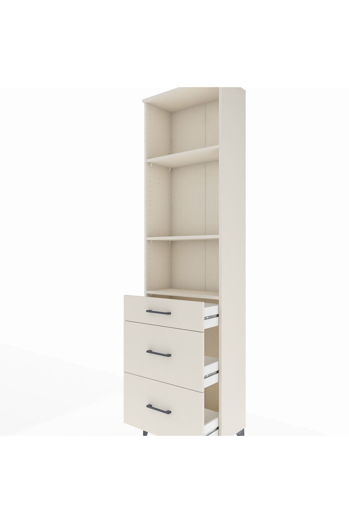 Arges Dolap 3 Raflı 3 Çekmeceli 60x30x221 - S29M078V1A