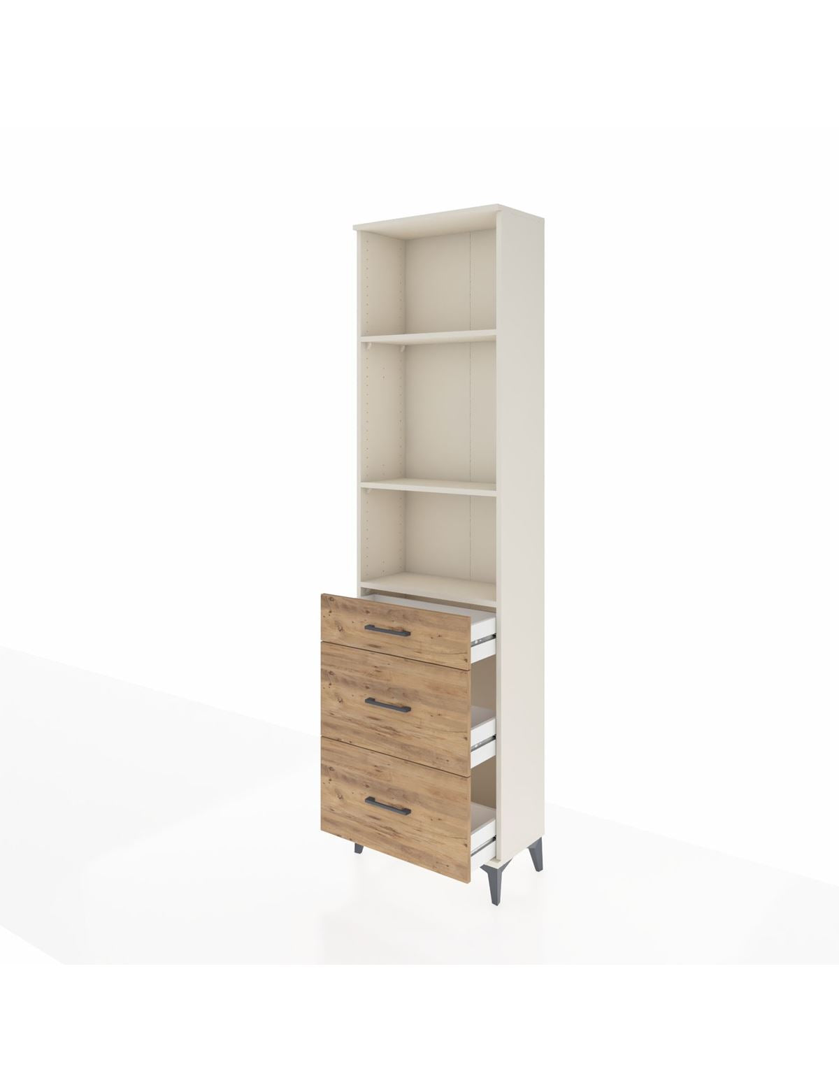 Arges Dolap 3 Raflı 3 Çekmeceli 60x30x221 - S29M078V3A