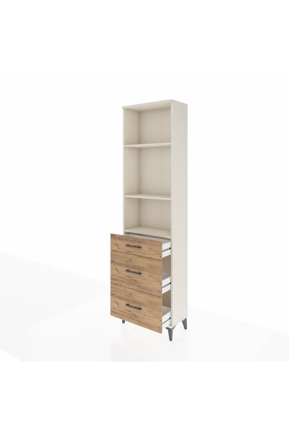 Arges Dolap 3 Raflı 3 Çekmeceli 60x30x221 - S29M078V3A