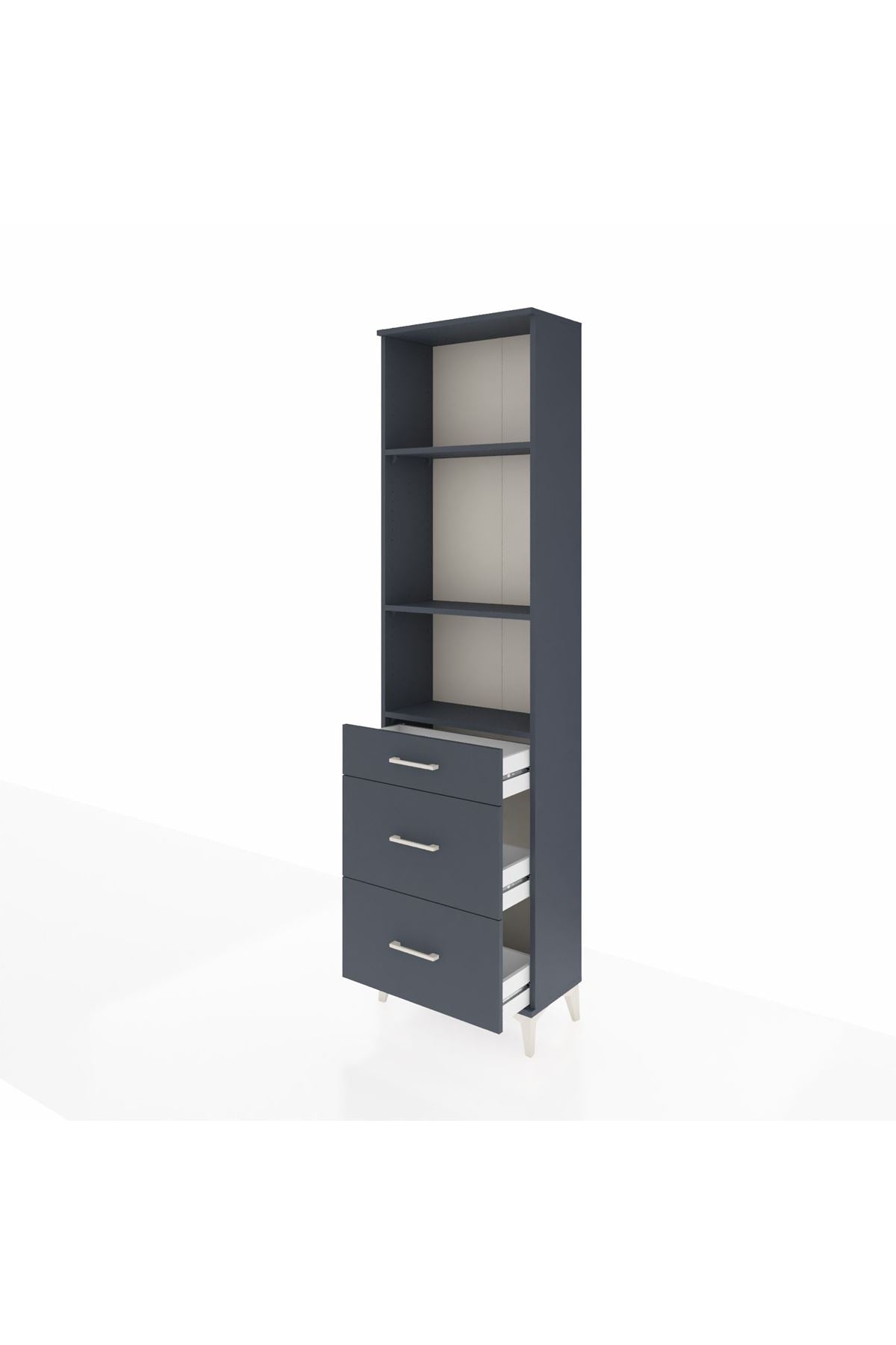 Arges Dolap 3 Raflı 3 Çekmeceli 60x30x221 - S29M078V5A