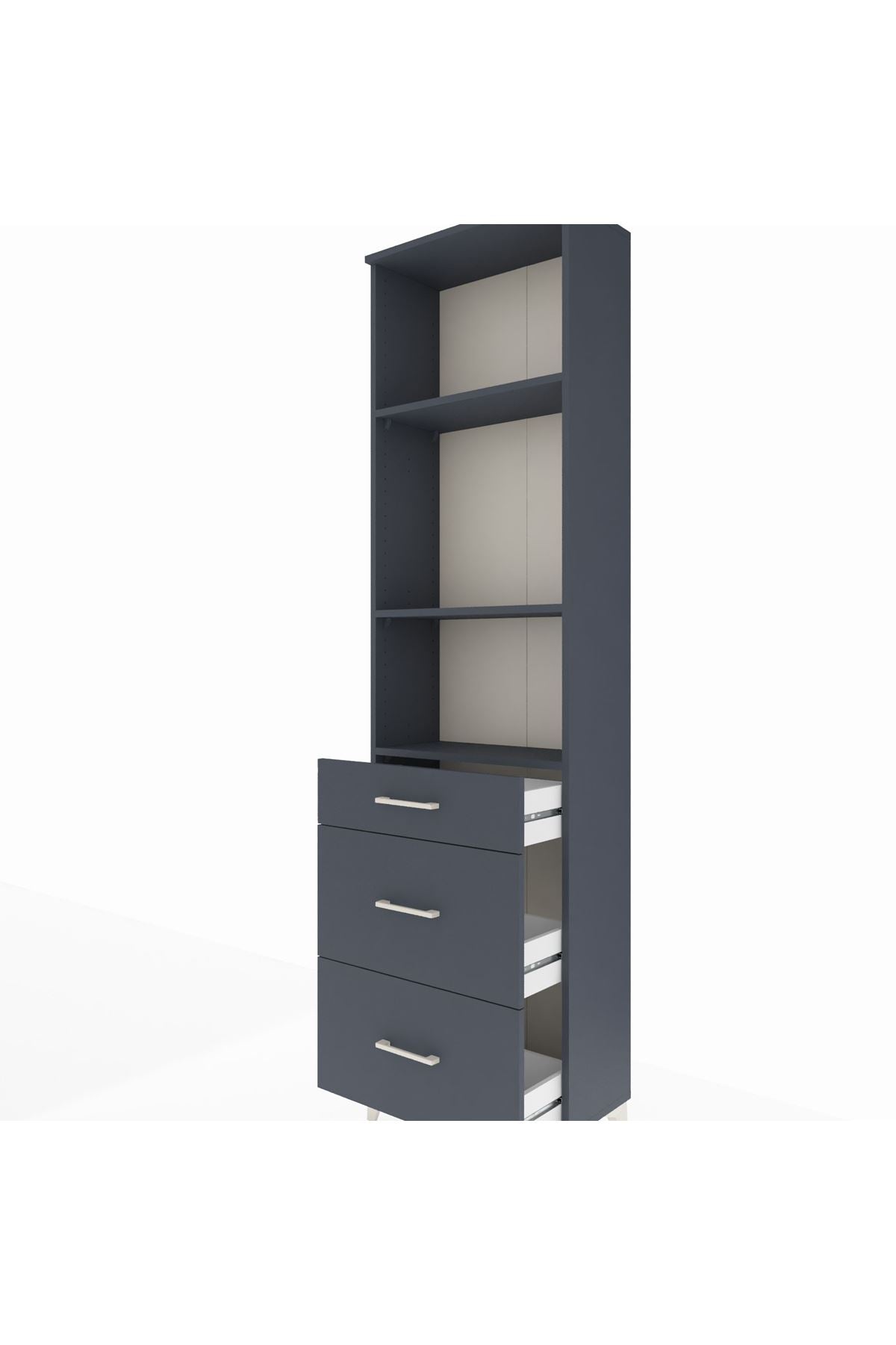 Arges Dolap 3 Raflı 3 Çekmeceli 60x30x221 - S29M078V5A