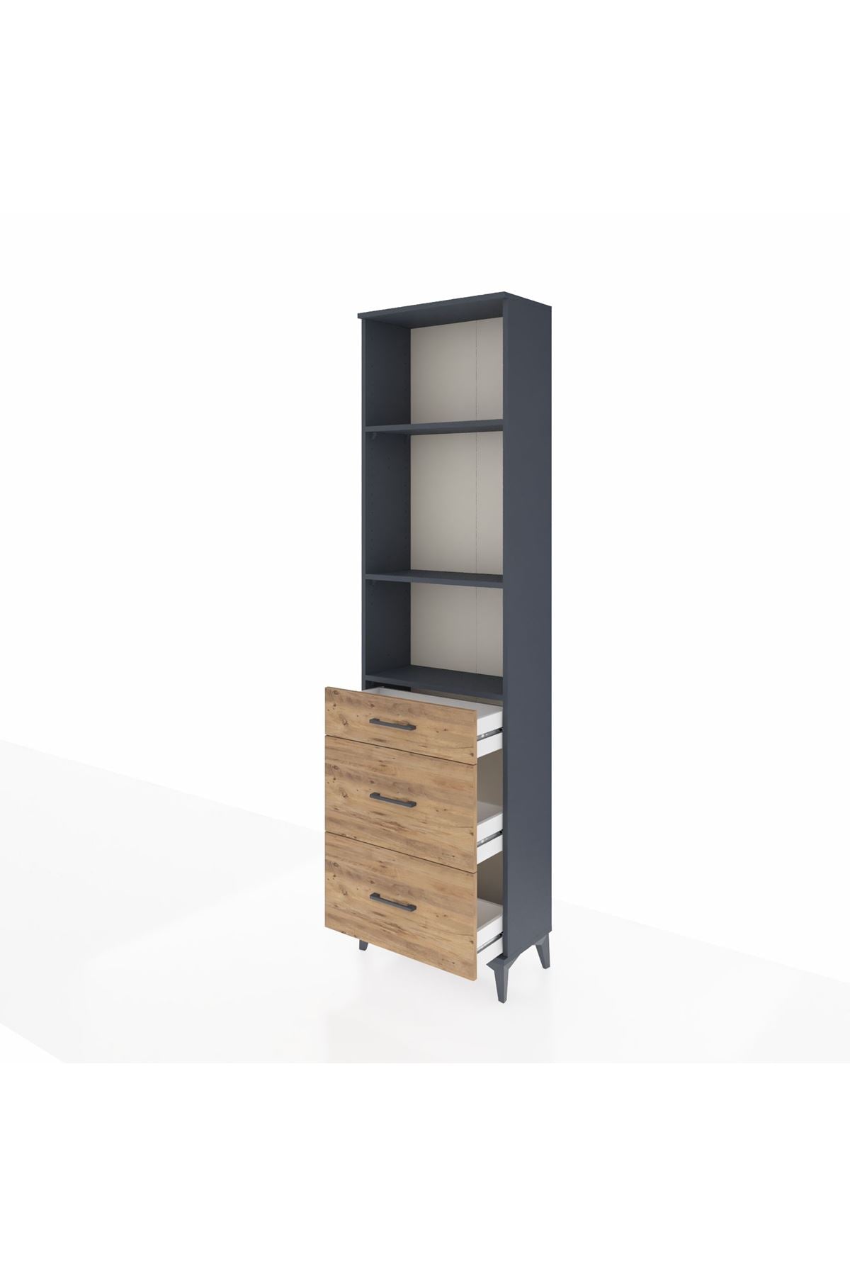 Arges Dolap 3 Raflı 3 Çekmeceli 60x30x221 - S29M078V6A