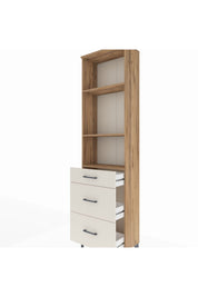 Arges Dolap 3 Raflı 3 Çekmeceli 60x30x221 - S29M078V7A