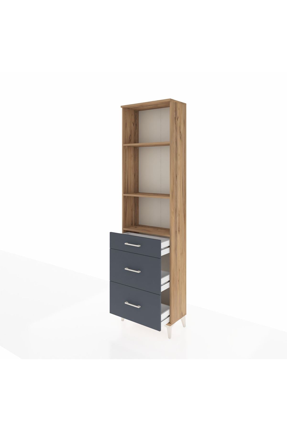 Arges Dolap 3 Raflı 3 Çekmeceli 60x30x221 - S29M078V8A