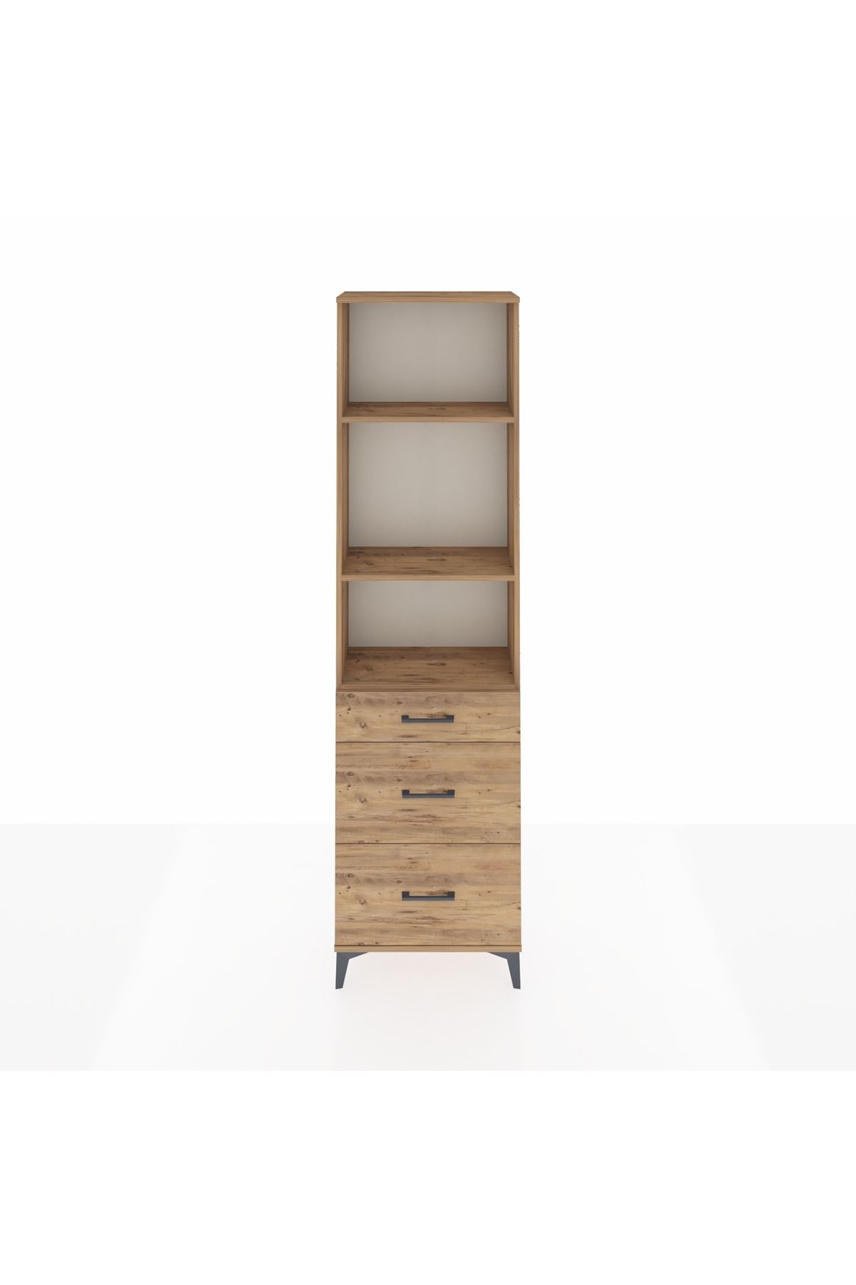 Arges Dolap 3 Raflı 3 Çekmeceli 60x30x221 - S29M078V9A
