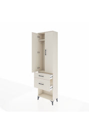 Arges Dolap 2 Raflı 2 Çekmeceli Tek Askılı 60x30x221 - S29M079V1A