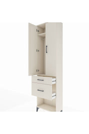 Arges Dolap 2 Raflı 2 Çekmeceli Tek Askılı 60x30x221 - S29M079V1A
