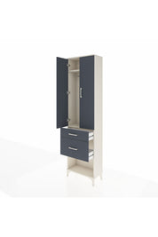 Arges Dolap 2 Raflı 2 Çekmeceli Tek Askılı 60x30x221 - S29M079V2A