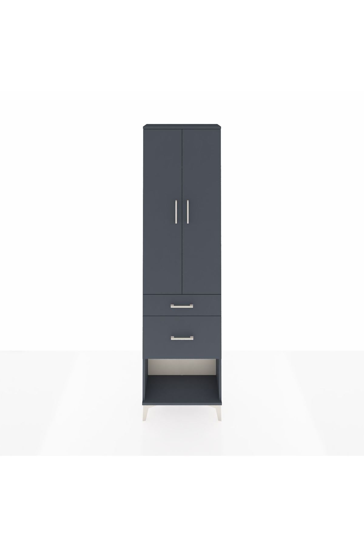Arges Dolap 2 Raflı 2 Çekmeceli Tek Askılı 60x30x221 - S29M079V5A