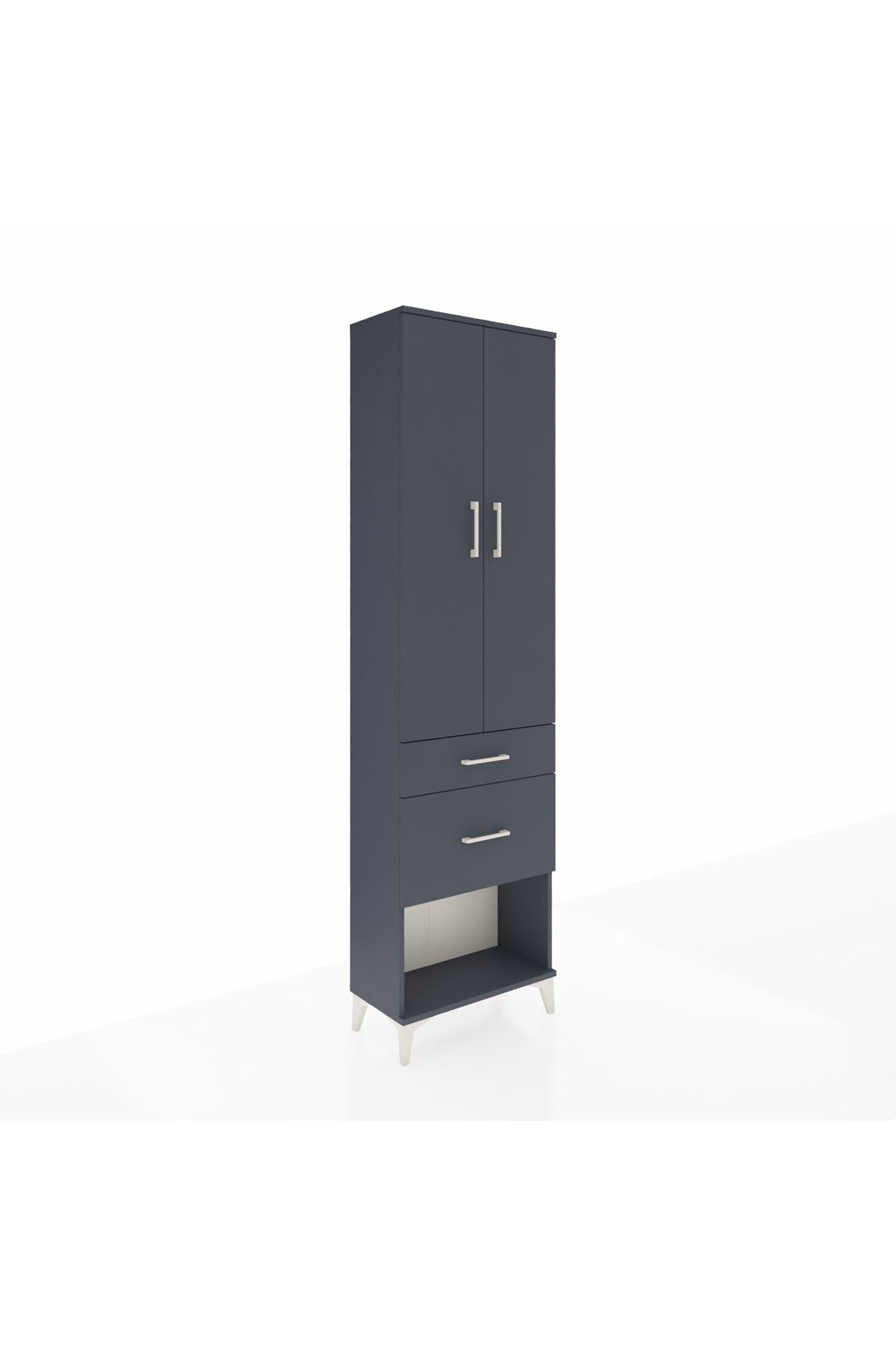 Arges Dolap 2 Raflı 2 Çekmeceli Tek Askılı 60x30x221 - S29M079V5A